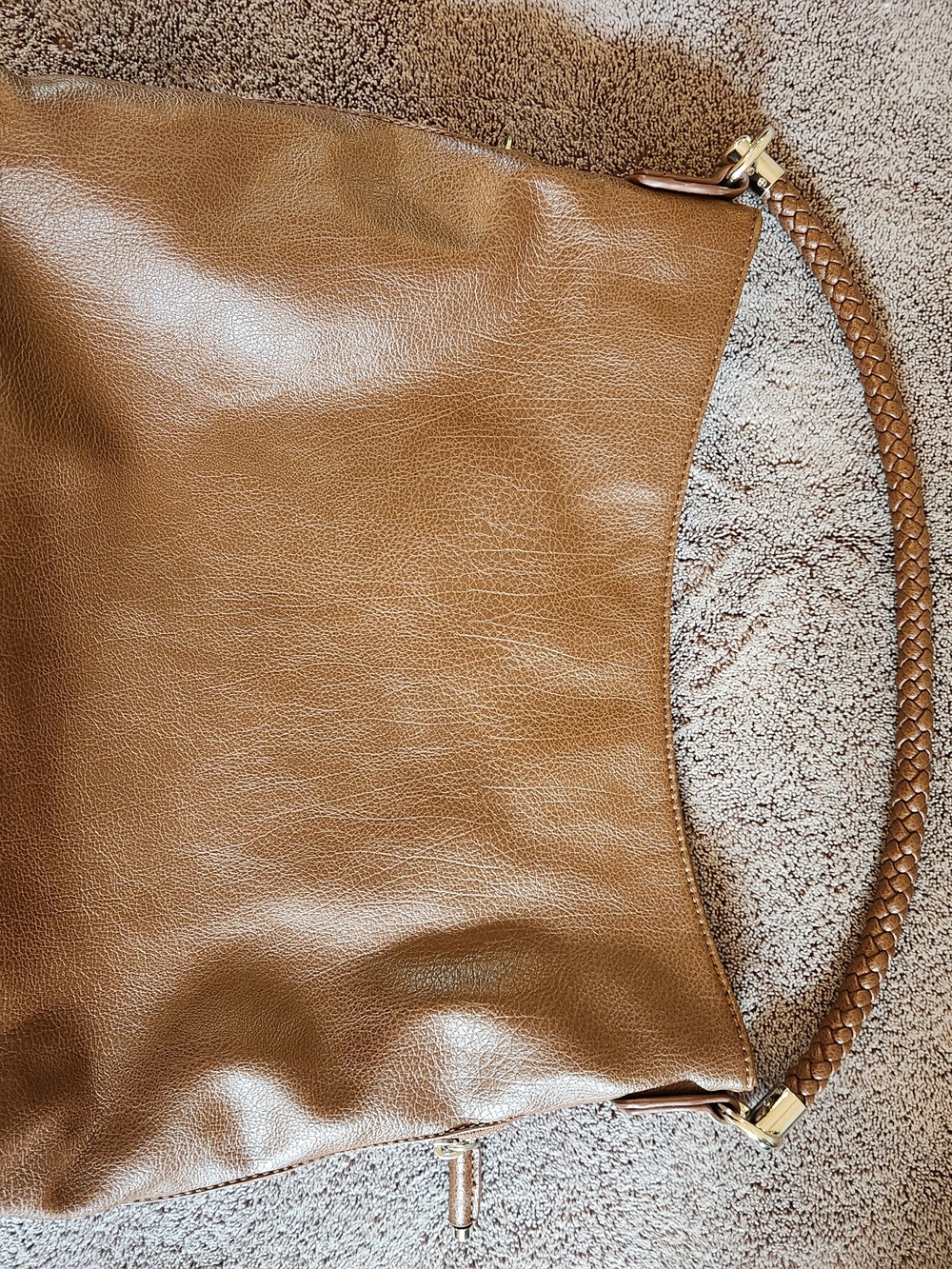 Liz Claiborne Brown Braided-Handle Shoulder Bag